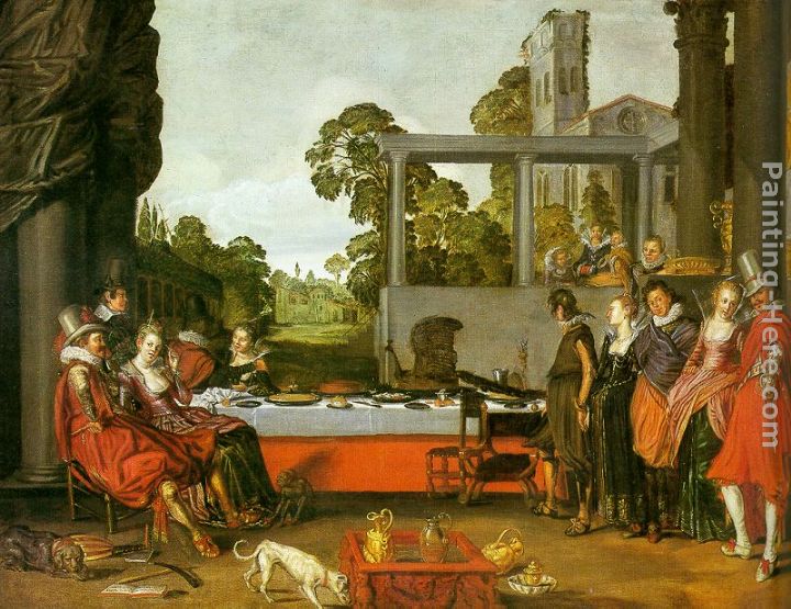 Banquet in the Open Air painting - Willem Buytewech Banquet in the Open Air art painting